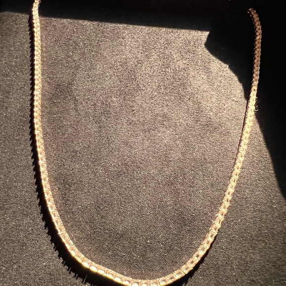 Aurate 	Lab Grown White Sapphire Horizontal Baguette Tennis Necklace new $580 - Picture 4 of 6